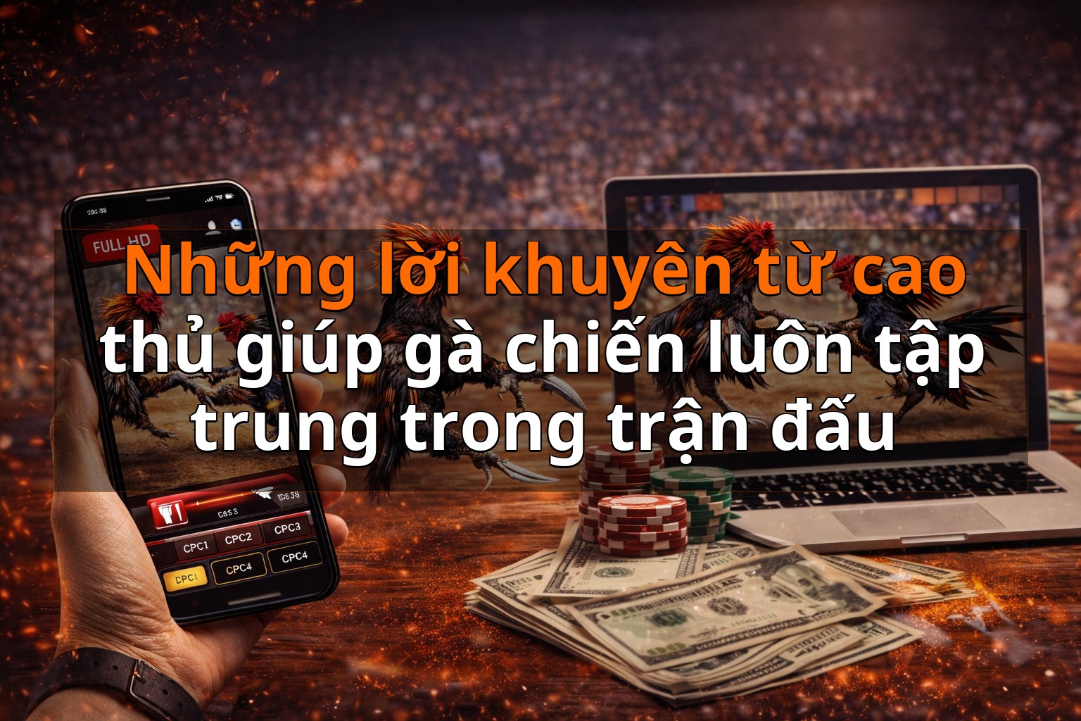 Những lời khuyên từ cao thủ giúp gà chiến luôn tập trung trong trận đấu