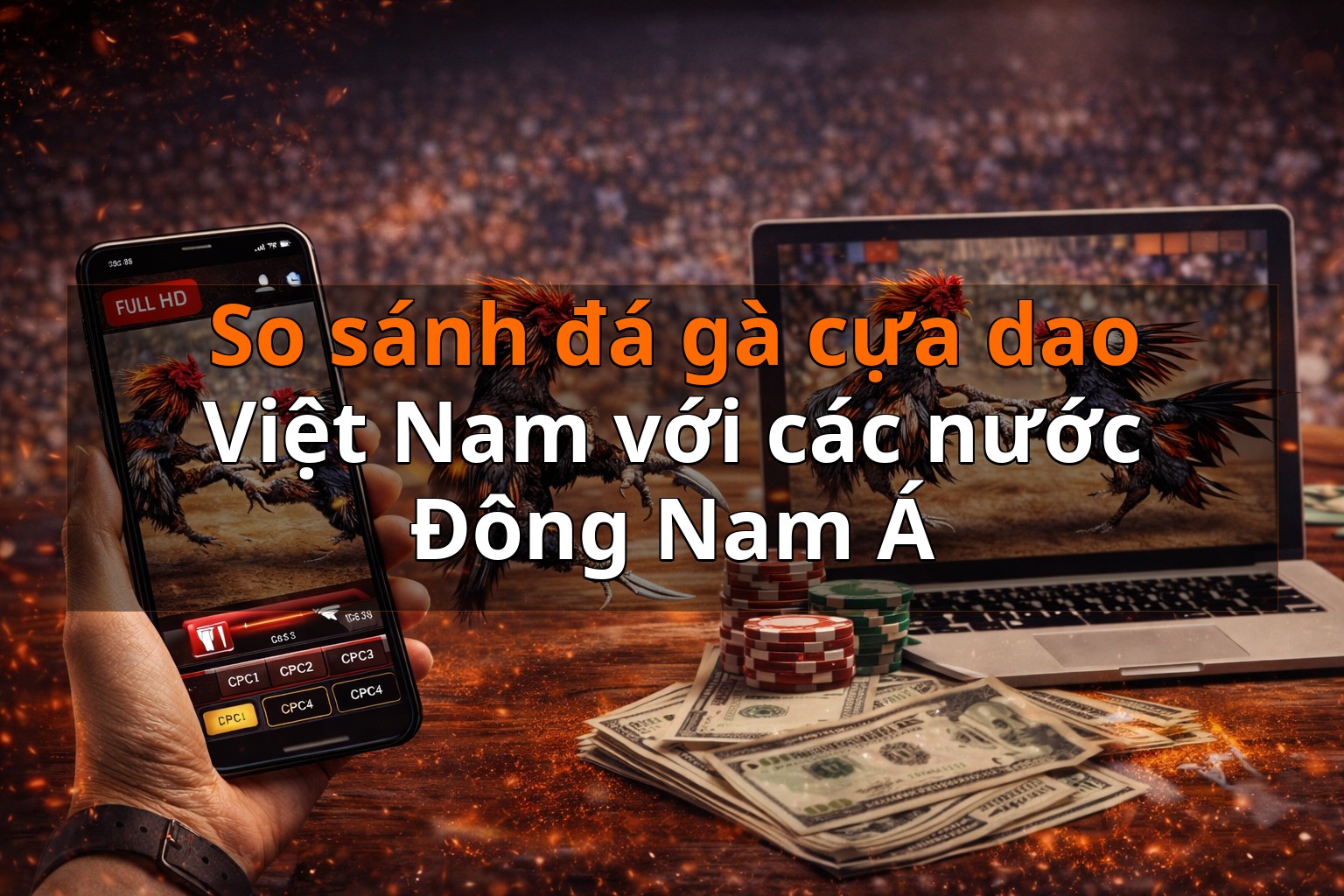 So sánh đá gà cựa dao Việt Nam với các nước Đông Nam Á